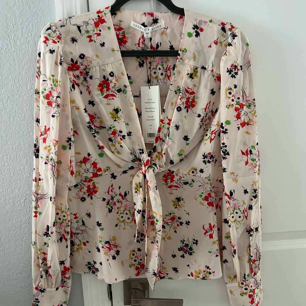 Veronica Beard Multicolor Floral Blouse - Picture 2 of 4